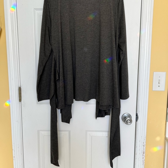 Acevog gray knit wrap cardigan 3X - Picture 4 of 6